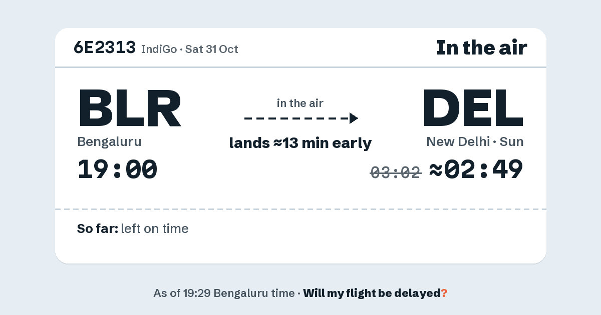 Link preview: 6E2313 lands about 02:49
