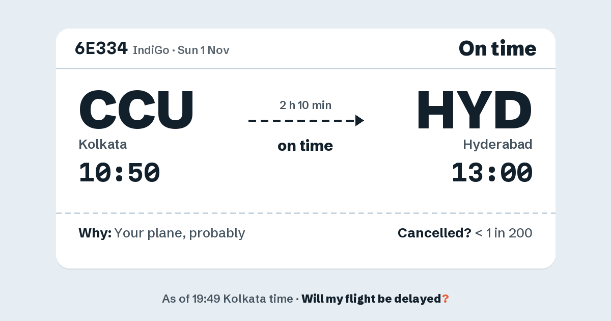 Link preview: 6E334 lands about 12:56