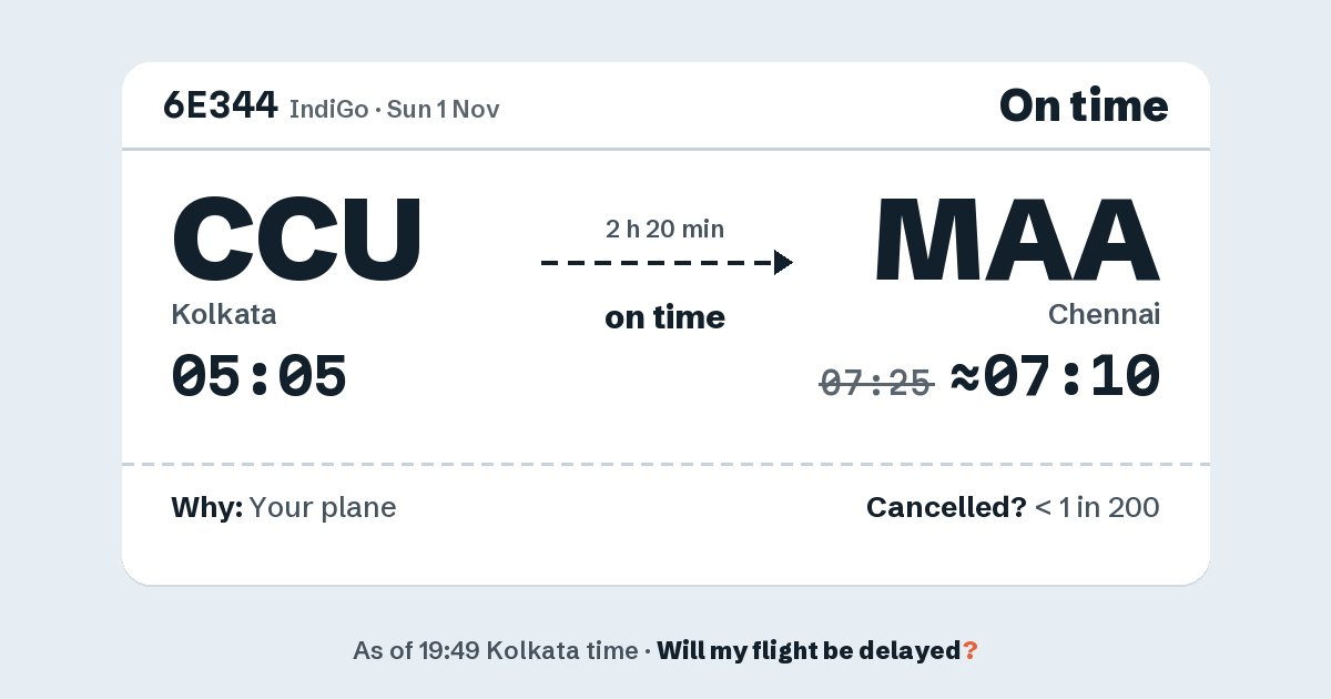 Link preview: 6E344 lands about 07:10