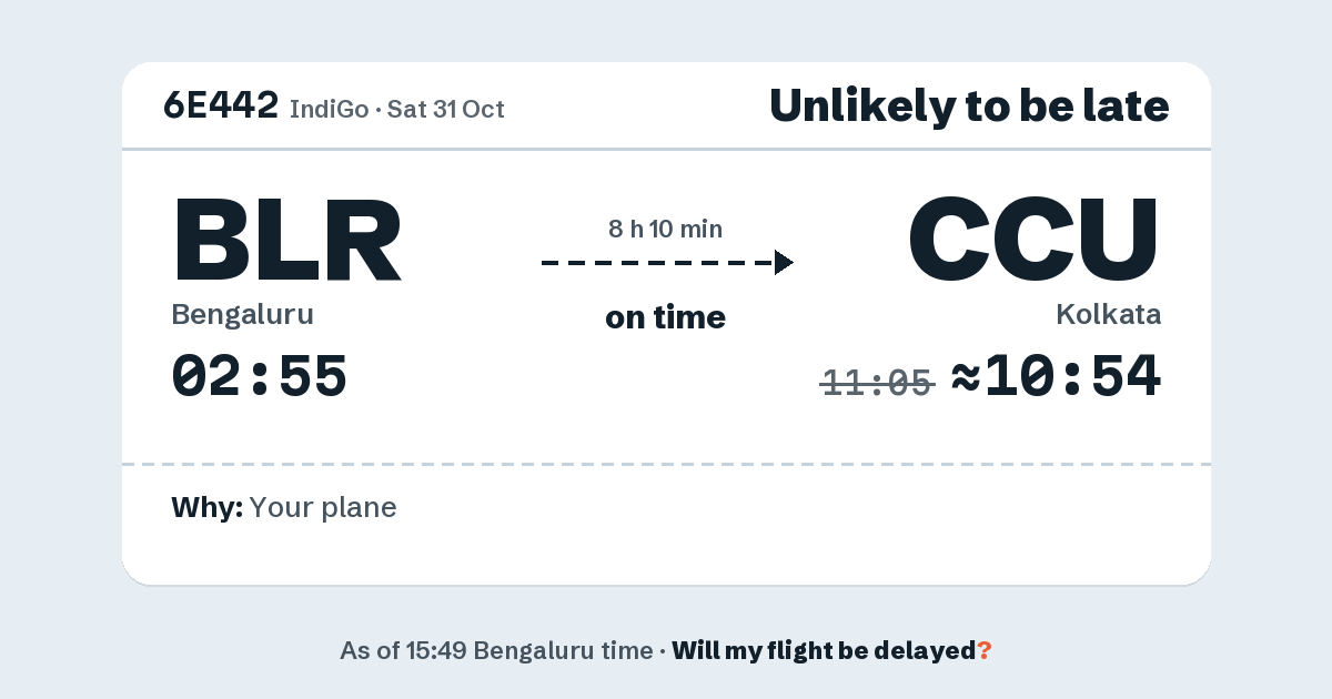 Link preview: 6E442 lands about 10:54