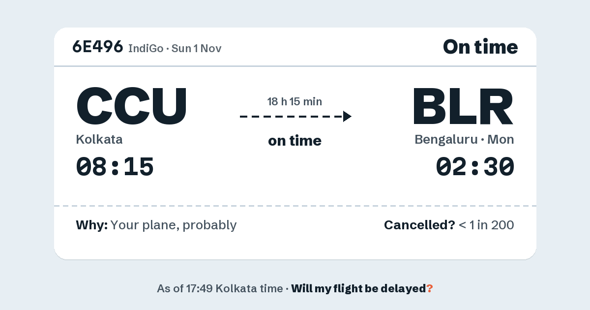 Link preview: 6E496 lands about 02:26