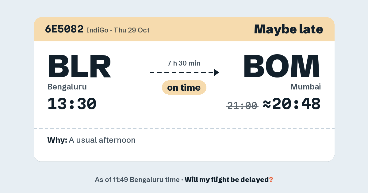 Link preview: 6E5082 lands about 20:48