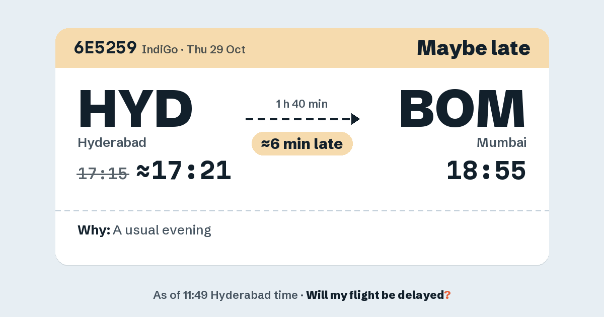 Link preview: 6E5259 lands about 18:59