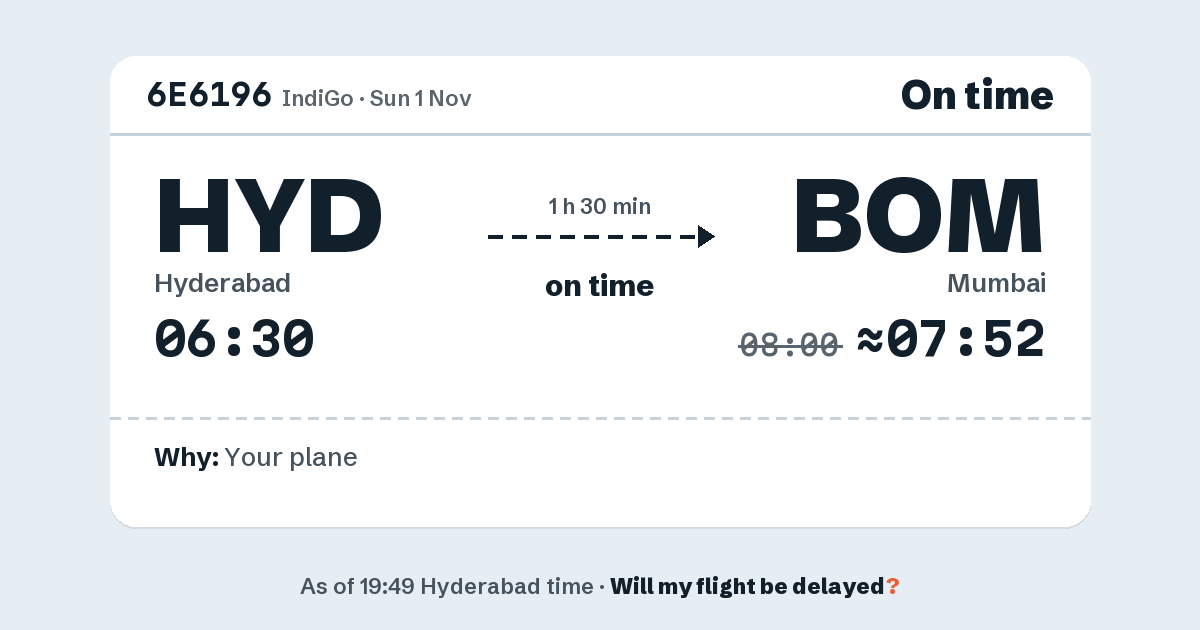 Link preview: 6E6196 lands about 07:52