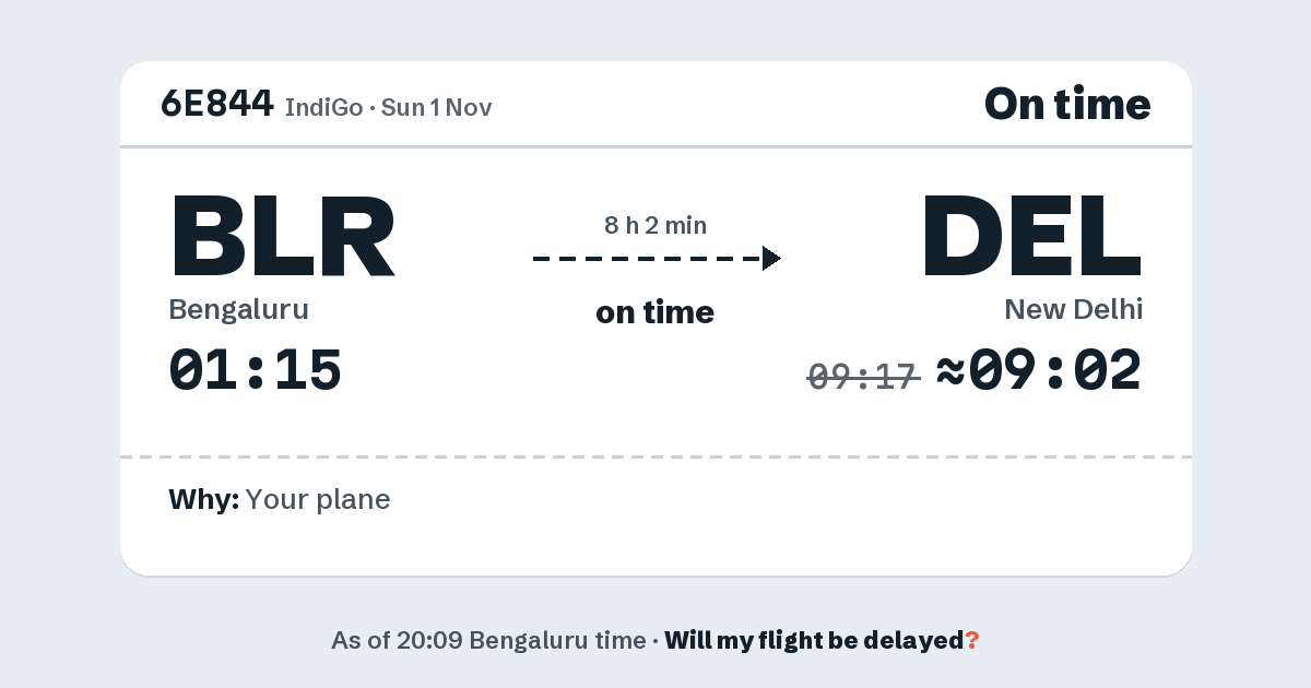 Link preview: 6E844 lands about 09:02