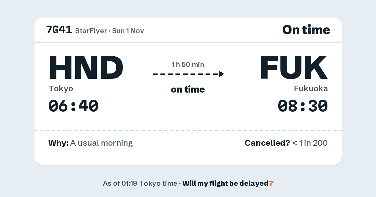 Link preview: 7G41 lands about 08:28