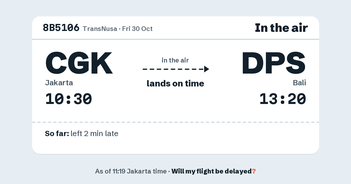 Link preview: 8B5106 lands about 13:18