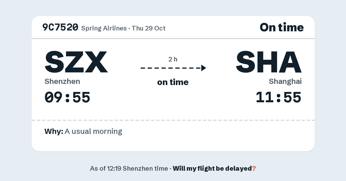 Link preview: 9C7520 lands about 11:52