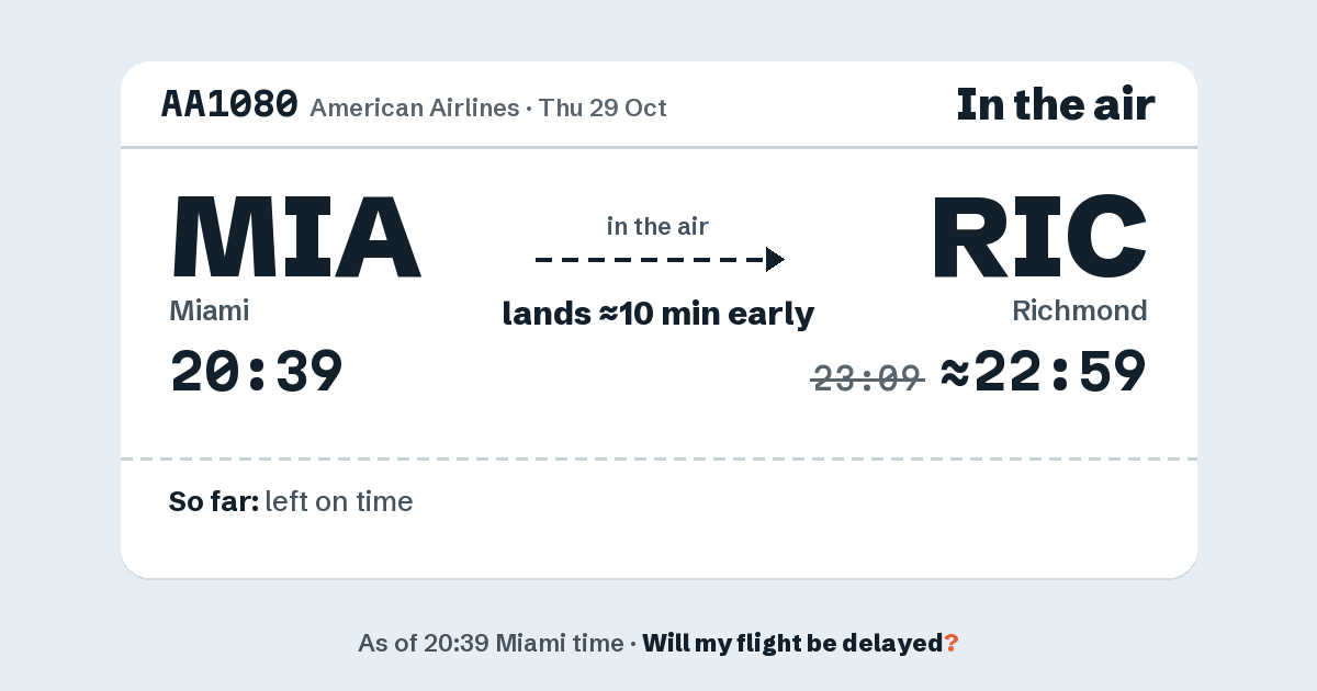 Link preview: AA1080 lands about 22:59