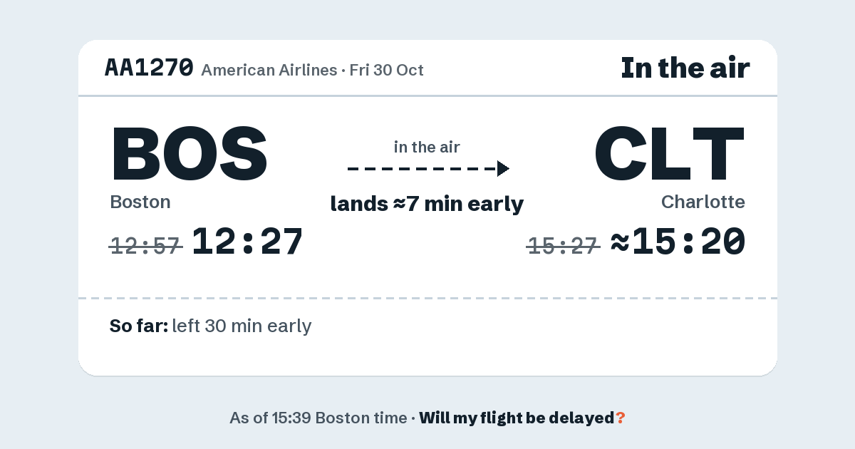 Link preview: AA1270 lands about 15:20