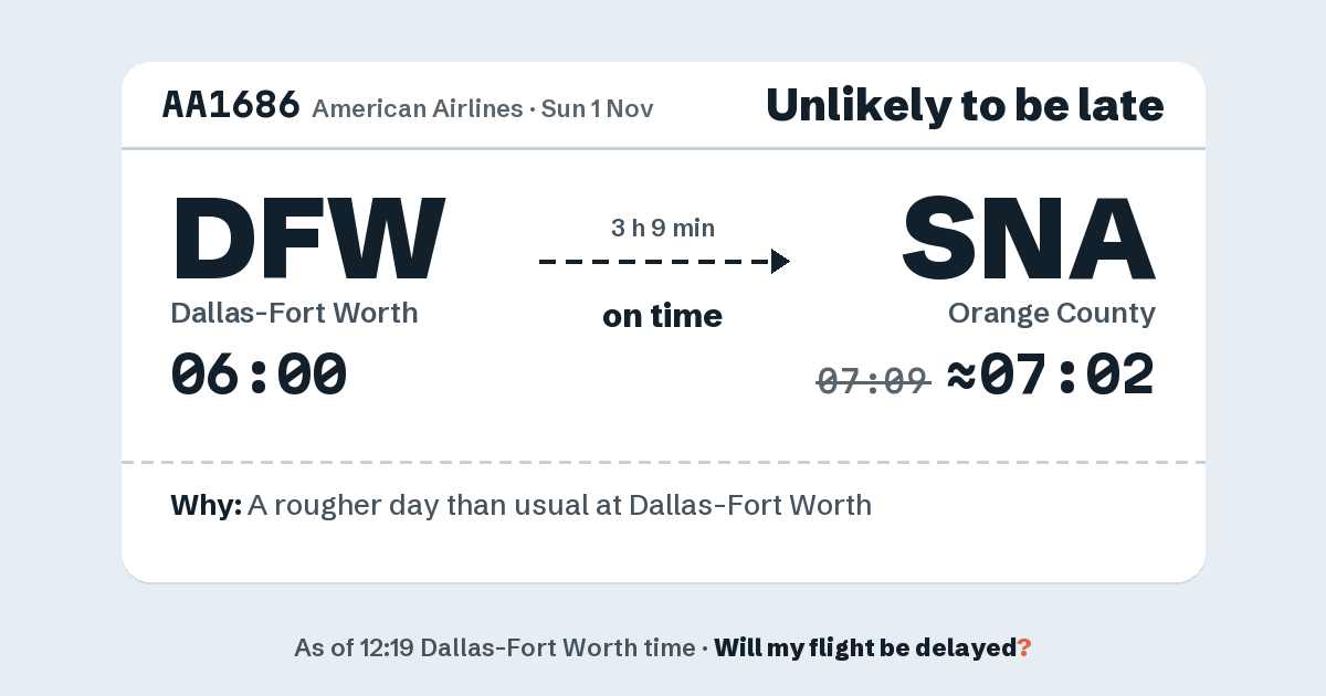 Link preview: AA1686 lands about 07:02