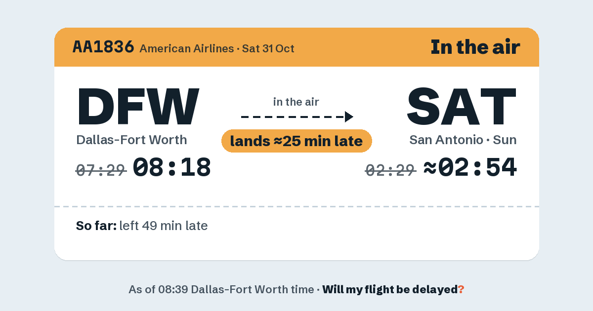 Link preview: AA1836 lands about 02:52