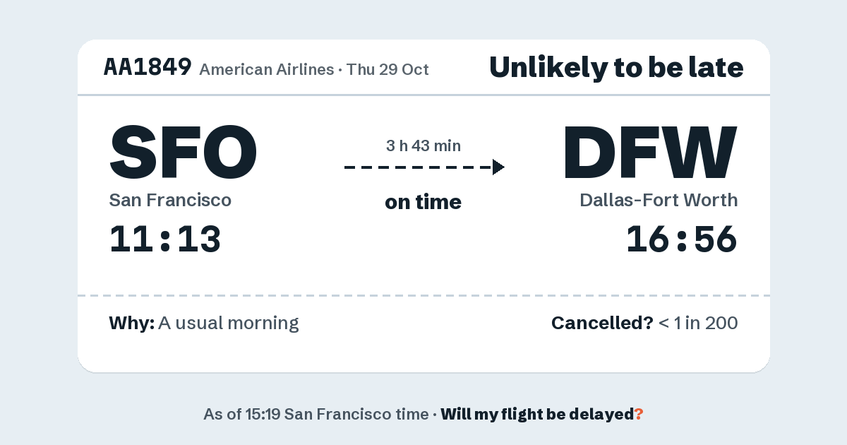 Link preview: AA1849 lands about 16:54