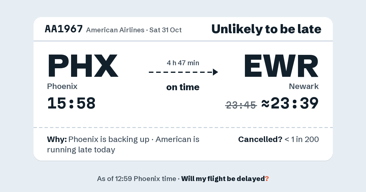Link preview: AA1967 lands about 23:39