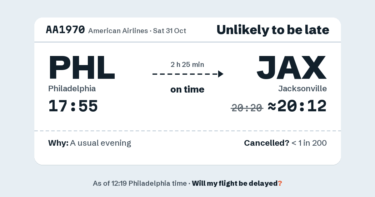 Link preview: AA1970 lands about 20:12