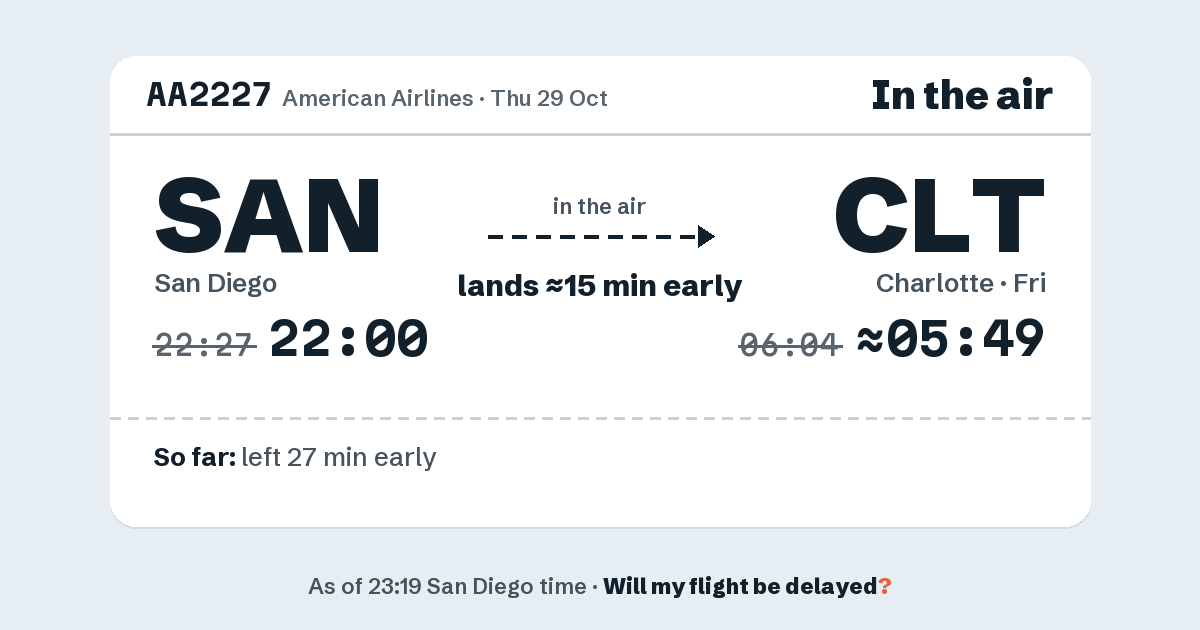 Link preview: AA2227 lands about 05:49