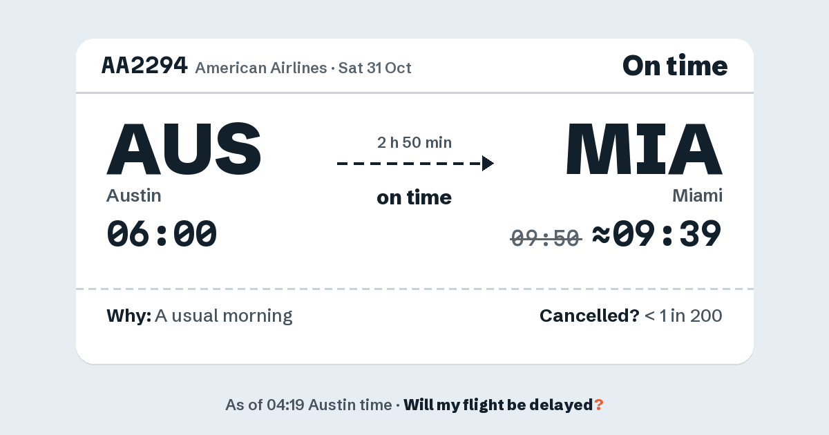 Link preview: AA2294 lands about 09:39