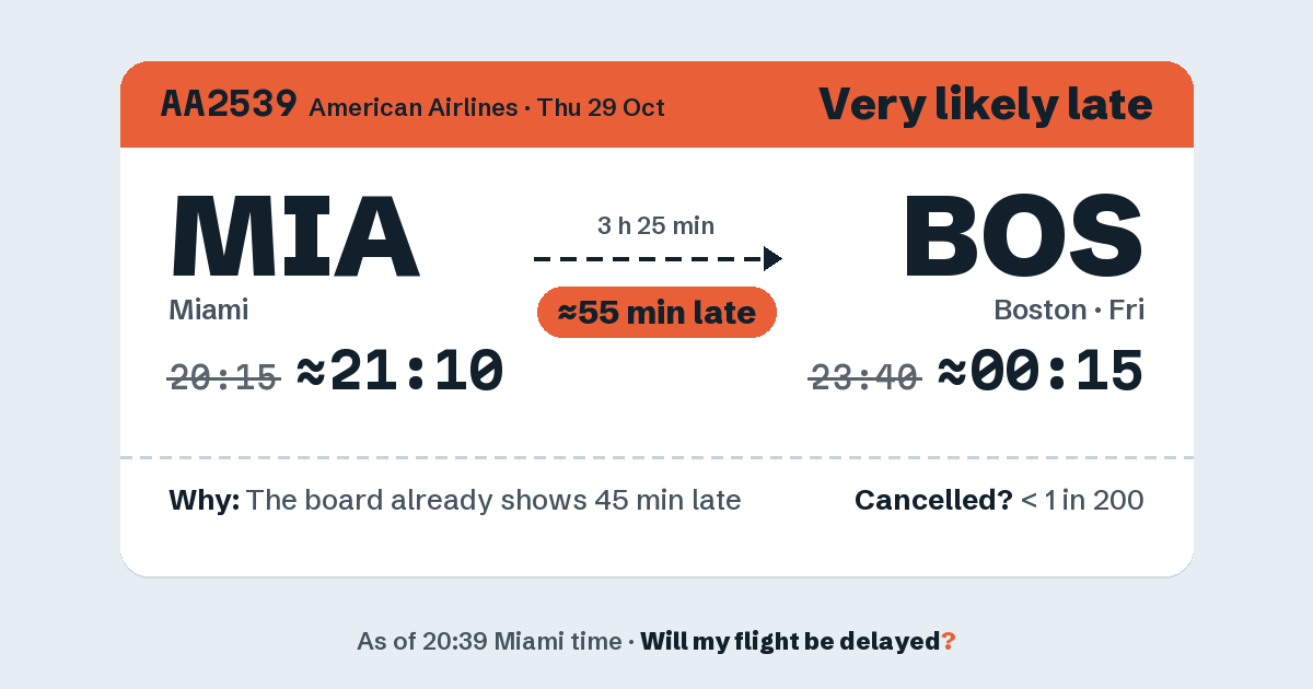 Link preview: AA2539 lands about 00:14