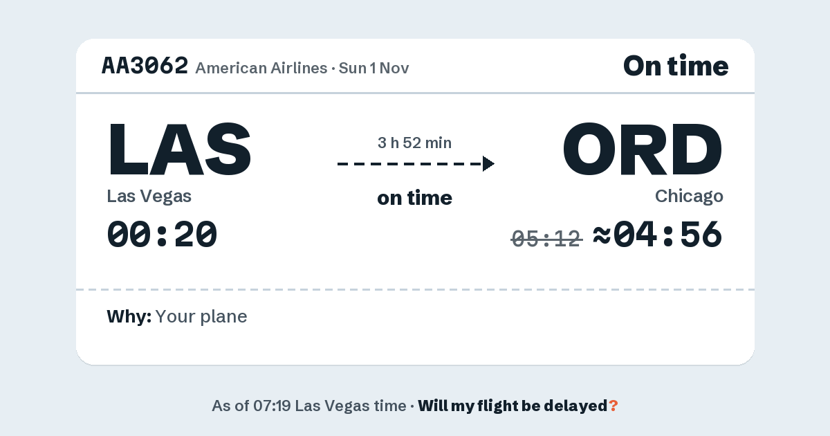 Link preview: AA3062 lands about 04:56