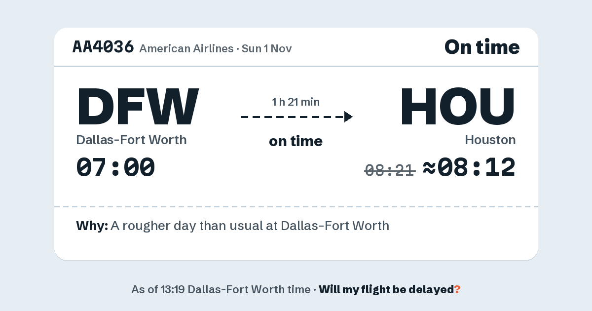 Link preview: AA4036 lands about 08:12