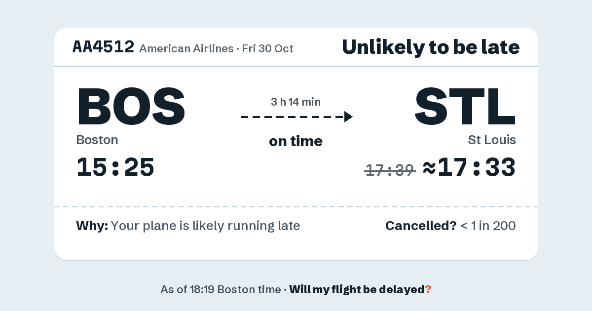 Link preview: AA4512 lands about 17:33