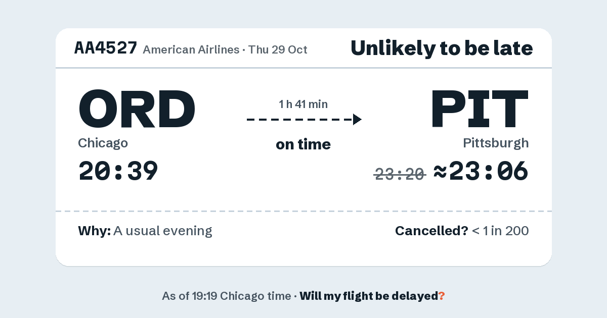Link preview: AA4527 lands about 23:06