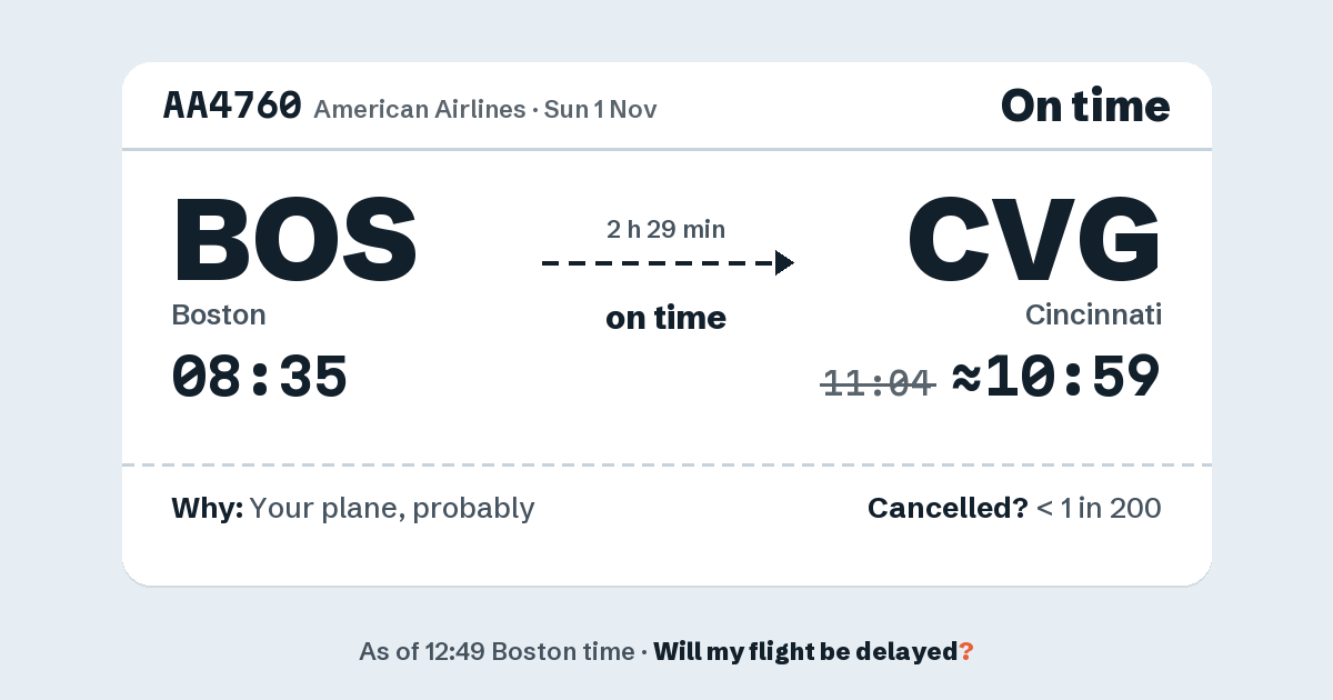 Link preview: AA4760 lands about 10:59