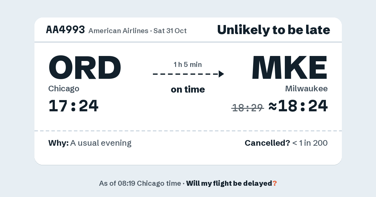 Link preview: AA4993 lands about 18:24
