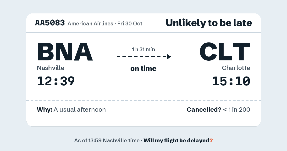 Link preview: AA5083 lands about 15:06