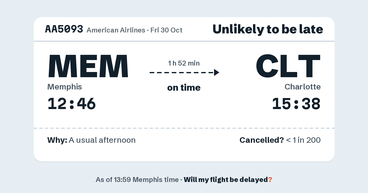 Link preview: AA5093 lands about 15:37