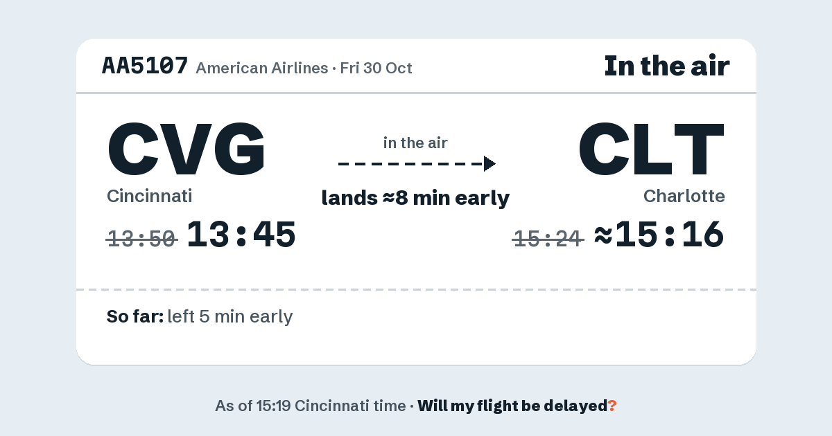 Link preview: AA5107 lands about 15:16