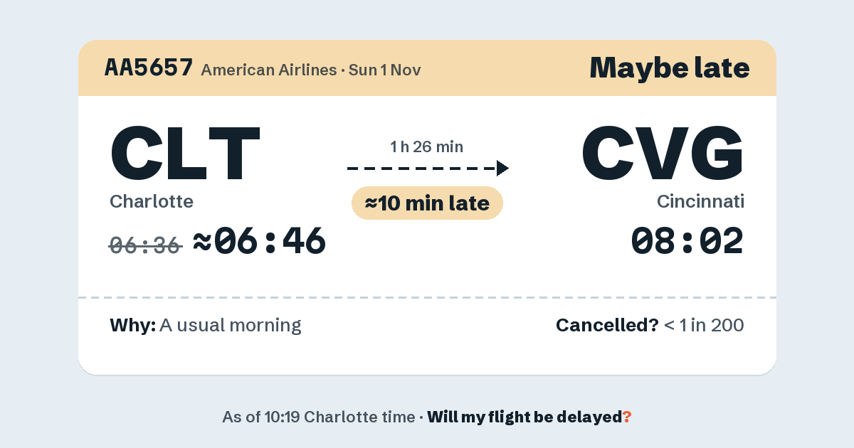 Link preview: AA5657 lands about 08:00