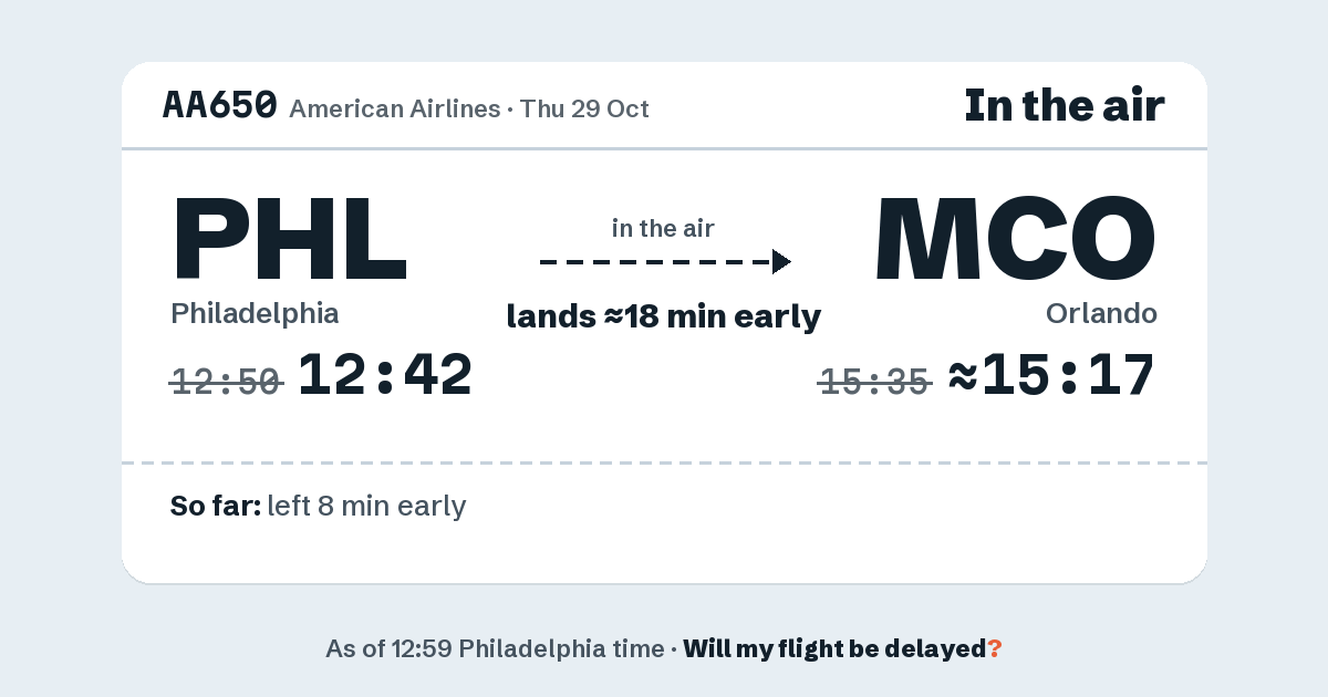 Link preview: AA650 lands about 15:17