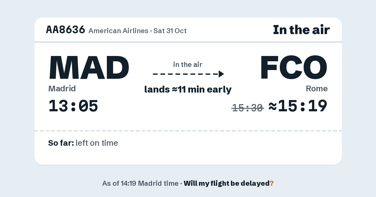 Link preview: AA8636 lands about 15:19
