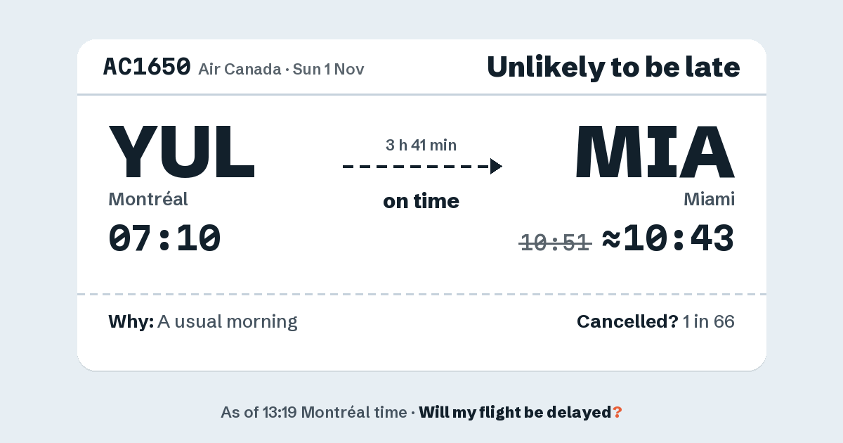 Link preview: AC1650 lands about 10:43