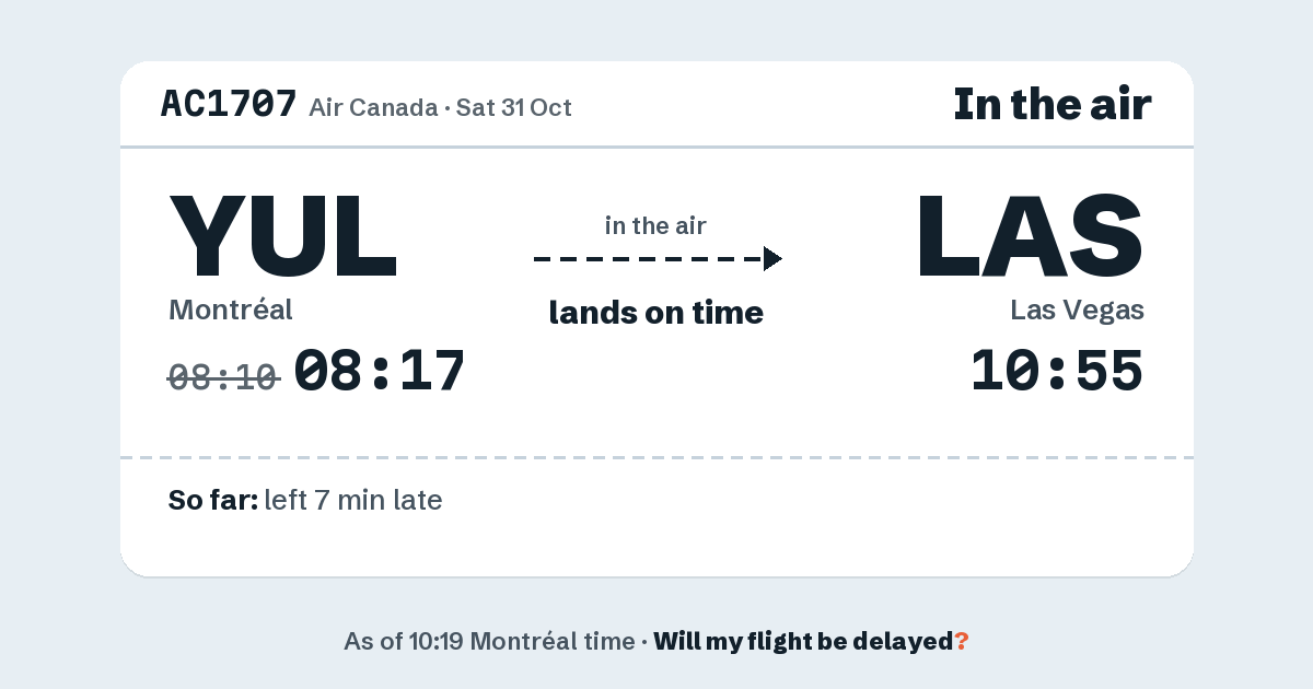 Link preview: AC1707 lands about 10:52