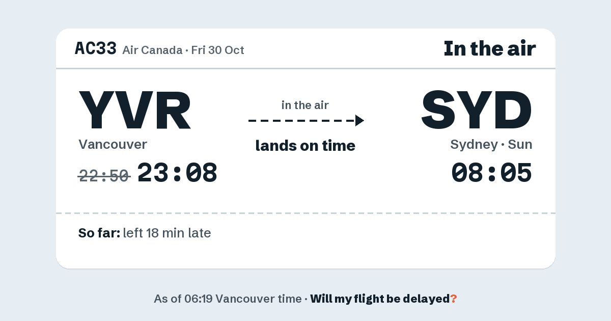 Link preview: AC33 lands about 08:07