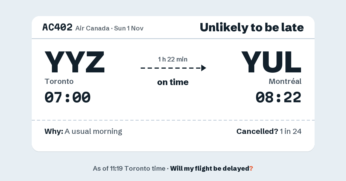 Link preview: AC402 lands about 08:19