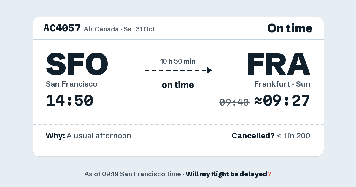 Link preview: AC4057 lands about 09:27