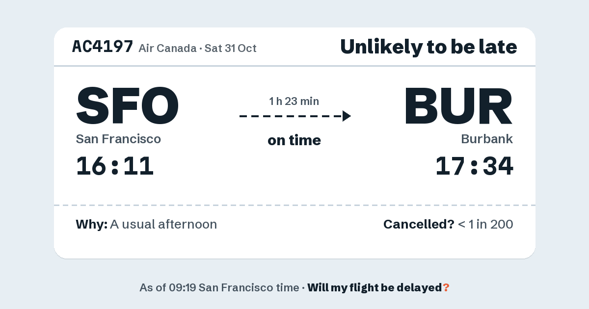 Link preview: AC4197 lands about 17:32