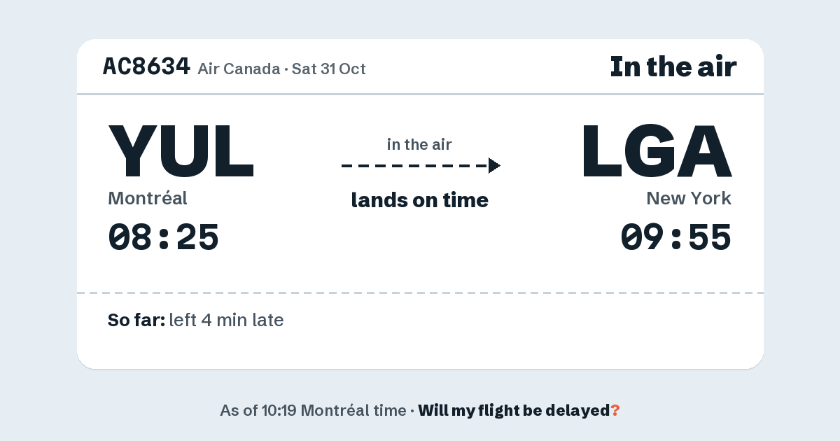 Link preview: AC8634 lands about 09:51