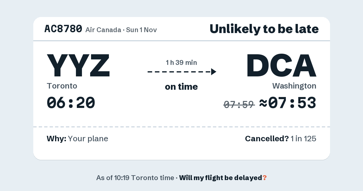 Link preview: AC8780 lands about 07:53