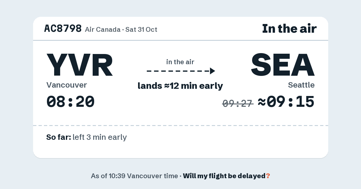 Link preview: AC8798 lands about 09:15