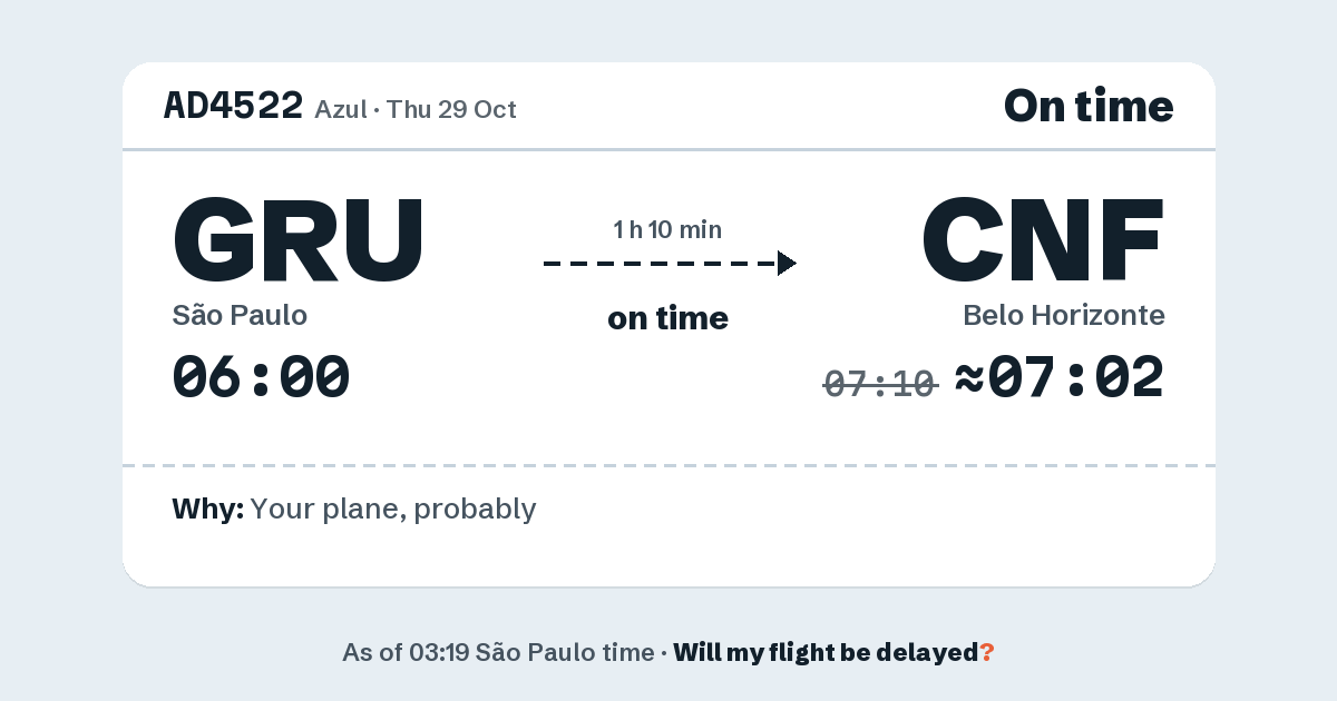 Link preview: AD4522 lands about 07:02