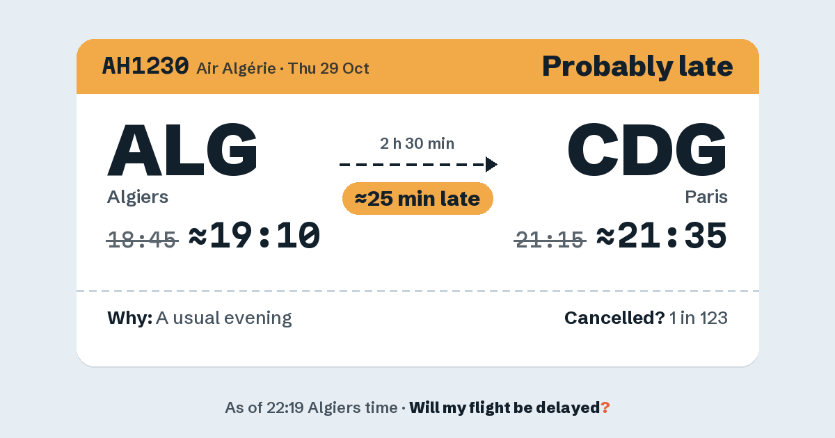 Link preview: AH1230 lands about 21:33