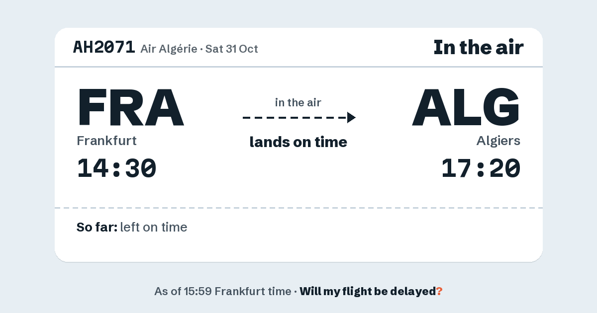 Link preview: AH2071 lands about 17:16