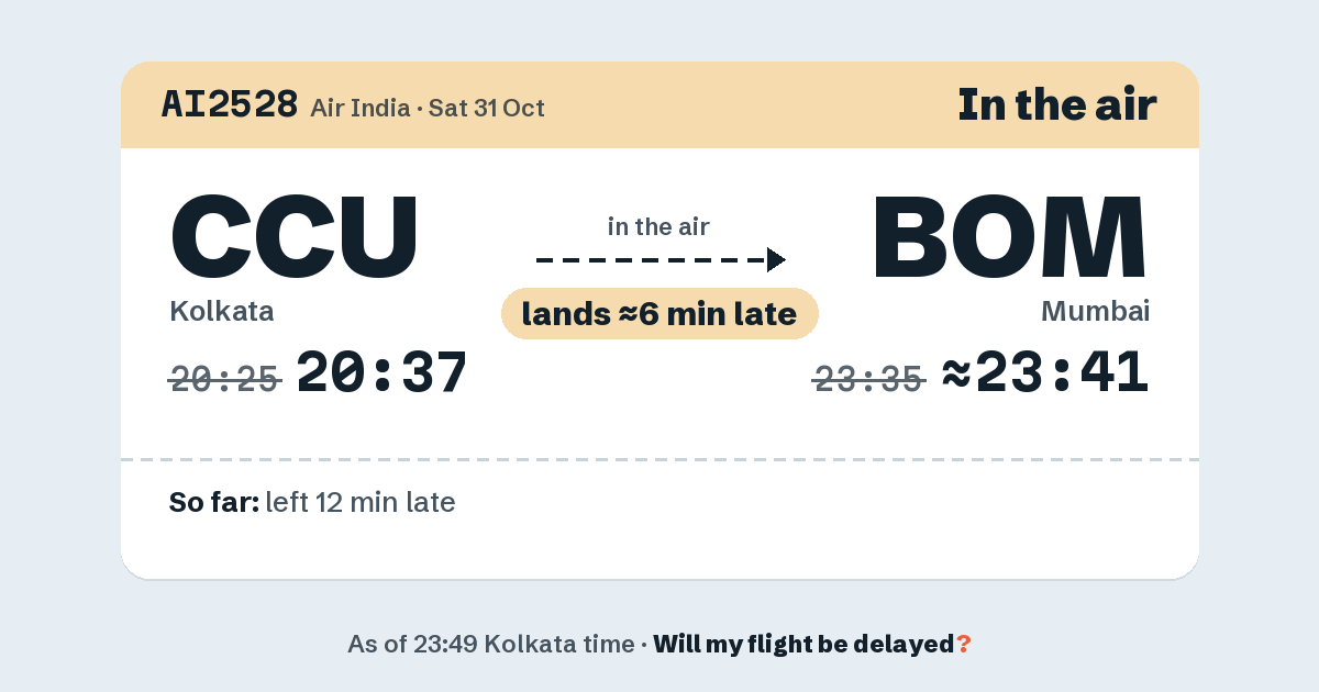 Link preview: AI2528 lands about 23:41