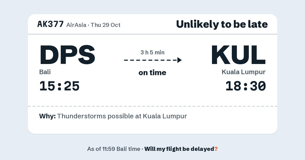 Link preview: AK377 lands about 18:26