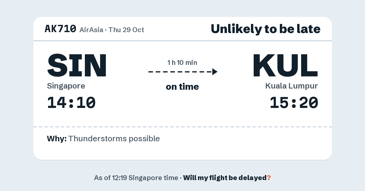 Link preview: AK710 lands about 15:20