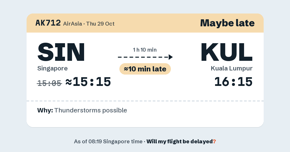 Link preview: AK712 lands about 16:17